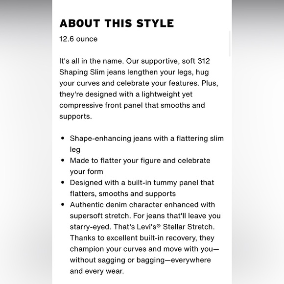 EUC LEVIS | 312 Shaping Slim Tribeca Sun - Picture 9 of 11